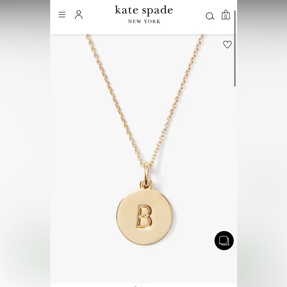 Kate Spade B initial necklace